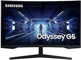 Moniteur de jeu samsung odyssey g5 32 pouces avec écran incurvé 1000r, résolution