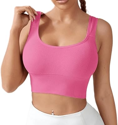 Soutien-gorge de sport sans manches rembourré amovible, vêtements de yoga et de gym
