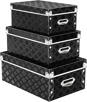 Boîte de rangement décorative avec couvercles, ensemble 3 en 1, boîtes de rangement