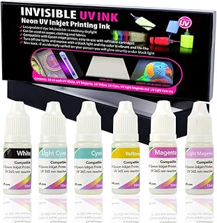 Ensemble de 6 couleurs d'encre uv invisible pour imprimantes à jet