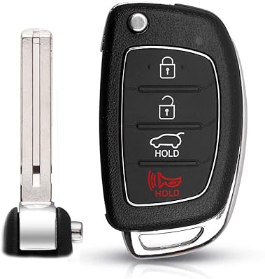 Clé de remplacement rubik non coupée 4 boutons pour hyundai housse