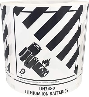 Étiquettes de batteries au lithium-ion d.o.t. un3480 de classe 9 de danger 4