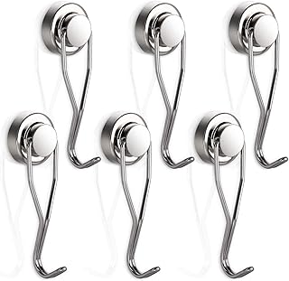 Crochet magnétique, crochet magnétique puissant en néodyme, crochets magnétiques pivotants pour réfrigérateur, parfaits pour le réfrigérateur et autres surfaces magnétiques (paquet de 6, 30 lb). Shoppez futé, shoppez Diaytar Sénégal