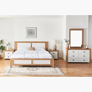 Home box oxford king size ensemble de chambre à coucher, 5 pièces, taille