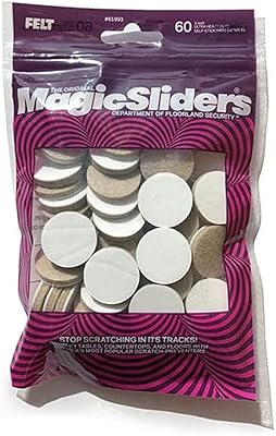 Coussins ronds autocollants pour meubles en feutre magique de 1 pouce - lubrifiants