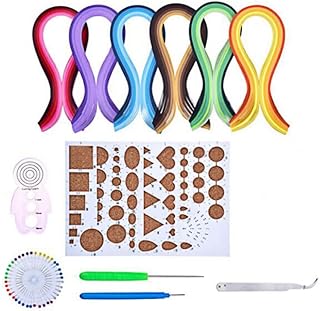 Kit de papier pour quilling, bandes de quilling avec pince à épiler, différentes
