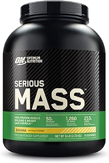 Poudre de protéine de gain de poids haute densité optimum nutrition, contient