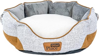 Lit amovible pour chien gigaway place, lit de luxe pour grands chiens, gris/blanc