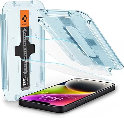Spigen glastr ez fit [pack de 2] protecteur d'écran conçu pour iphone 13