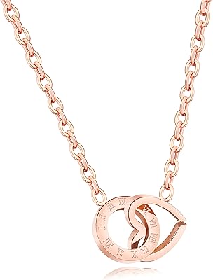 Collier en acier inoxydable or rose pour femme - lc.n.01011.410, acier inoxydable