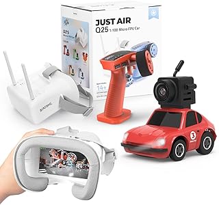 Voiture télécommandée sniclo'toys q25 avec caméra hd fpv et lunettes fpv, mini voiture