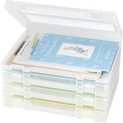 Dinky grand étui de rangement portable en plastique durable pour lettre 8.6