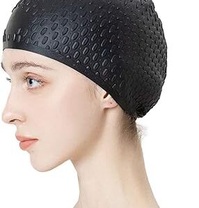 Bonnet de bain élastique confortable ecv pour femmes et hommes, bonnet de bain imperméable pour tresses de cheveux longs bouclés, bonnet de douche en silicone pour garder la coiffure inchangée. Diaytar Sénégal : Diversité produits, unité de prix bas