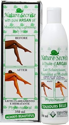 Lait corporel hydratant et éclaircissant à l'huile d'argan nature secret