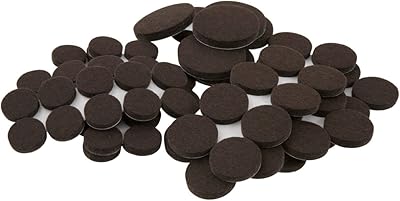 Paquet de 80 coussinets de meubles autocollants durables, doux au toucher, marron noyer