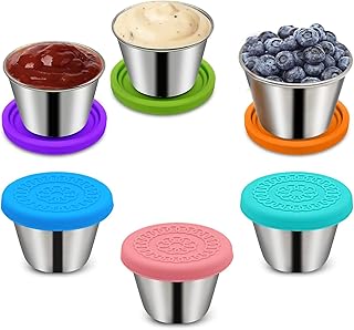 Paquet de 6 récipients à vinaigrette portables petits condiments de 24 oz