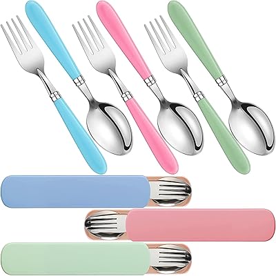 Ensemble de couverts pour enfants en acier inoxydable alikdon composé d'une fourchette