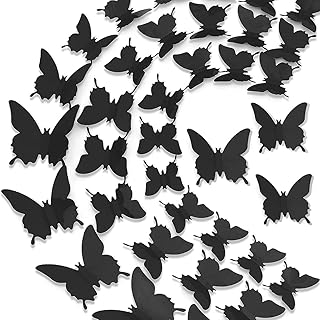 Autocollant de décoration murale papillon, autocollants muraux laminés castwave pour chambre à coucher