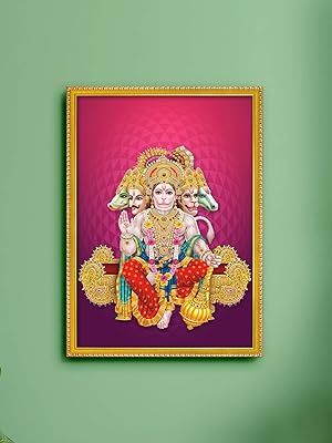 999store peinture photo panchmukhi hanuman ji avec cadre photo temple/panchmukhi hanuman mandir
