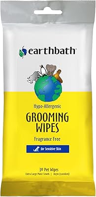 Lingettes de toilettage hypoallergéniques earthbath aloe vera sans parfum vitamine e douces