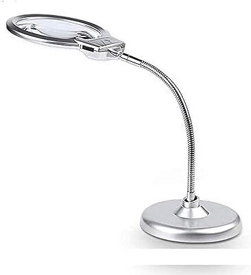 Loupe portable de bureau avec led pour personnes âgées/amblyopie/basse vision, loupe de lecture
