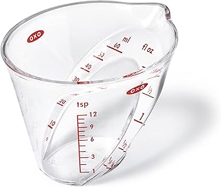 Petit pichet doseur coudé oxo good grips, 60 ml, blanc
