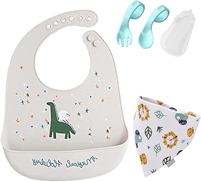 Lot de 3 bavoirs en silicone pour bébé, mode licorne, sans bpa, imperméable
