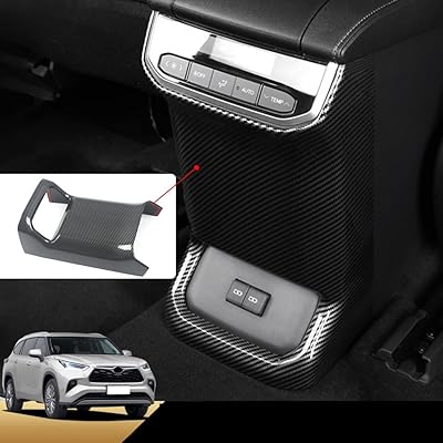Une pièce de cache de ventilation arrière pour toyota highlander 2020 2021 2022