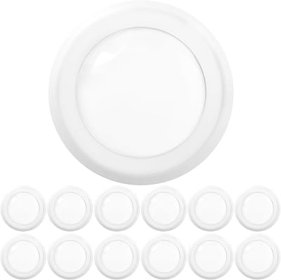 Sunco lighting lot de 12 luminaires led 5-6" à montage en surface