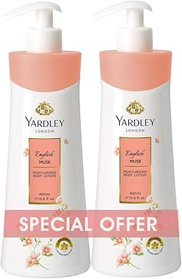 Lait pour le corps yardley, hydratant, doux pour la peau, parfum 2 x