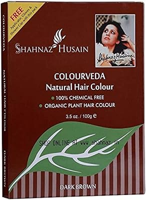 Shahanaz hussain colorvida coloration naturelle pour cheveux, châtain foncé, 100 g