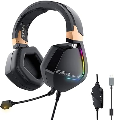 Casque de jeu blitz wolf b w-g h2, 7.1 canaux, pilote 53 mm