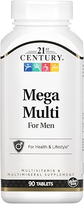 Supplément méga multivitamines et minéraux du vingt et unième siècle pour hommes