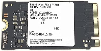 Ssd samsung 512 go pm991 m.2 2242 42 mm nvme pcie gen3 x4