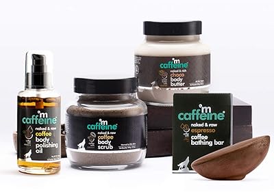 Coffret de soins corporels d'hiver emcaffeine exfoliant et hydratant | gommage corporel, beurre