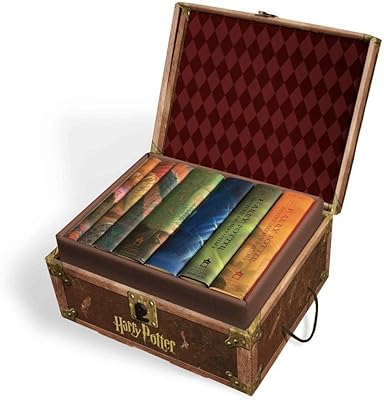 Coffret de livres harry potter #1-7", coffre à collectionner, autocollants décoratifs harry potter