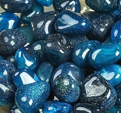 Galets de rivière décoratifs royal sapphire - pierres bleues naturelles utilisées dans la verrerie,
