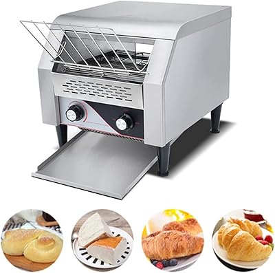 Grille-pain à convoyeur commercial robuste en acier inoxydable de 2 200 w