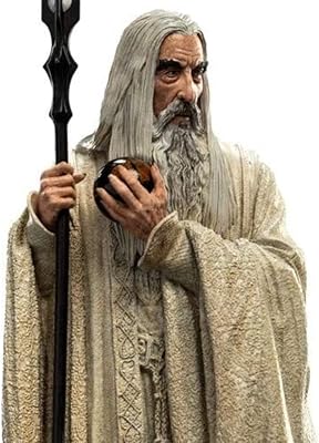 Weta collectibles saruman le seigneur blanc des anneaux statue 19 cm