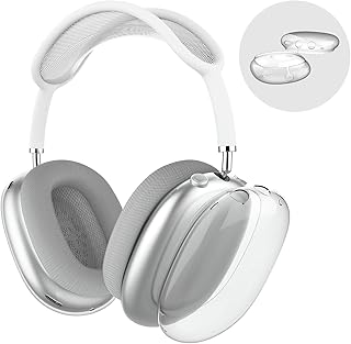 Goodrun étui de protection en silicone transparent compatible avec apple airpods max, étui