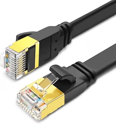 Câble ethernet yauhody 0,5 m câble lan plat cat 8 court haute vitesse