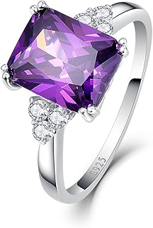 Bague de fiançailles solitaire en argent sterling 925 bonlavie pour femme