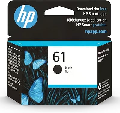 Cartouche d'encre noire originale hp 61 | fonctionne avec deskjet 1000, 1010, 1050