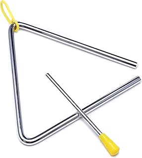 Mike music, instrument de musique triangulaire en acier de 4 pouces avec percussions