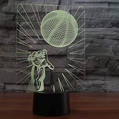 Lampe de nuit led 3d al-thiqa ki pour table en acrylique avec 7