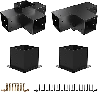 Ensemble de supports de pergola kenshox 2 pièces 4x4 support en t