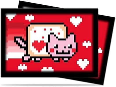 Jeu de cartes ultra pro sleeves valentine nyan cat c100, petit, paquet