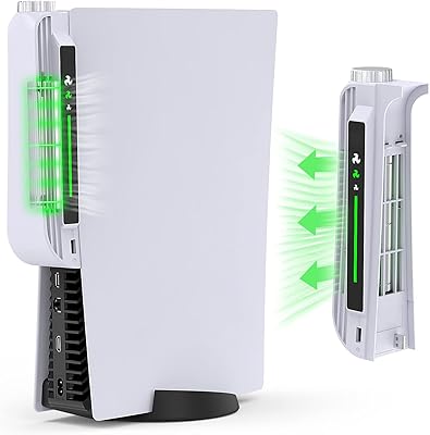 Accessoires de ventilateur de refroidissement pour playstation 5, puissant refroidisseur hôte à triple arrêt avec système de refroidissement par port usb étendu pour cd-rom ps5 et copie numérique (blanc). Votre supermarché en ligne au Sénégal, c'est Diaytar