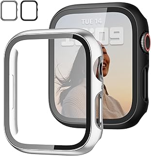 Boîtier en verre trempé avec protecteur d'écran en verre trempé pour apple watch