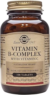 Comprimés du complexe de vitamine b solgar pour unisexe - taille 100 comprimés
